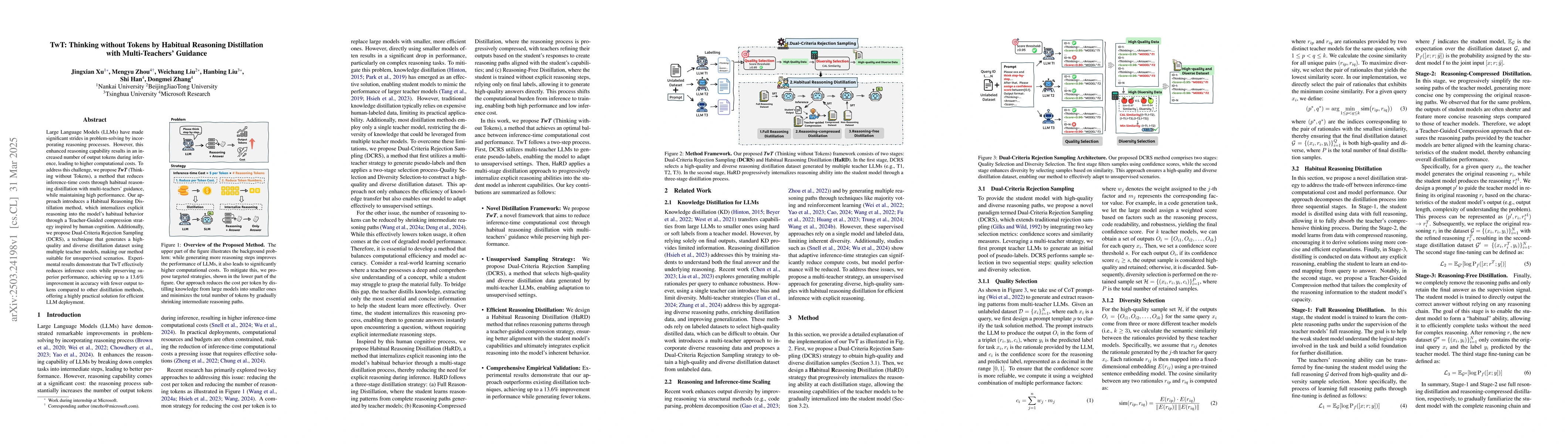 Thumbnail for TwT: Thinking without Tokens by Habitual Reasoning Distillation with
  Multi-Teachers' Guidance