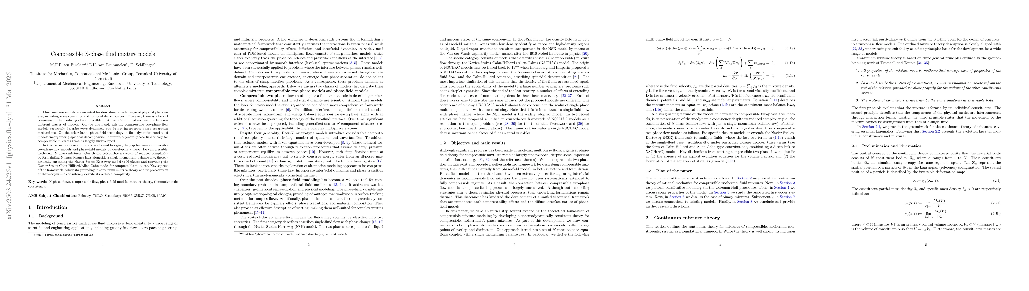 Thumbnail for Compressible N-phase fluid mixture models