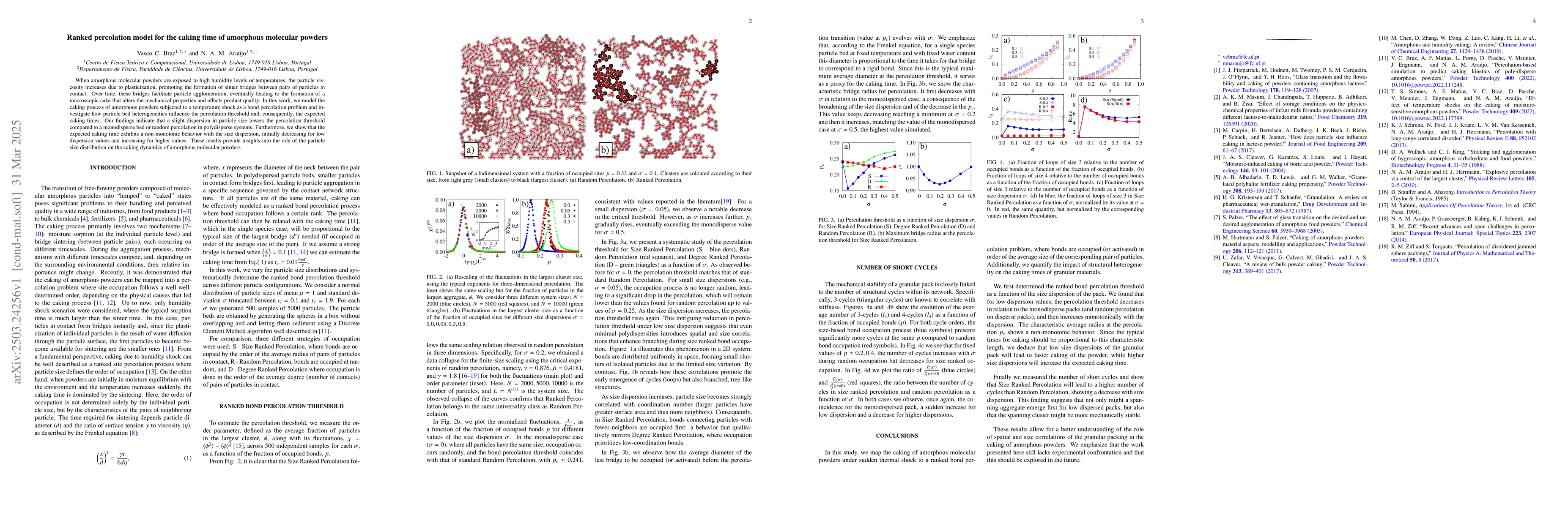 Thumbnail for Ranked percolation model for the caking time of amorphous molecular
  powders