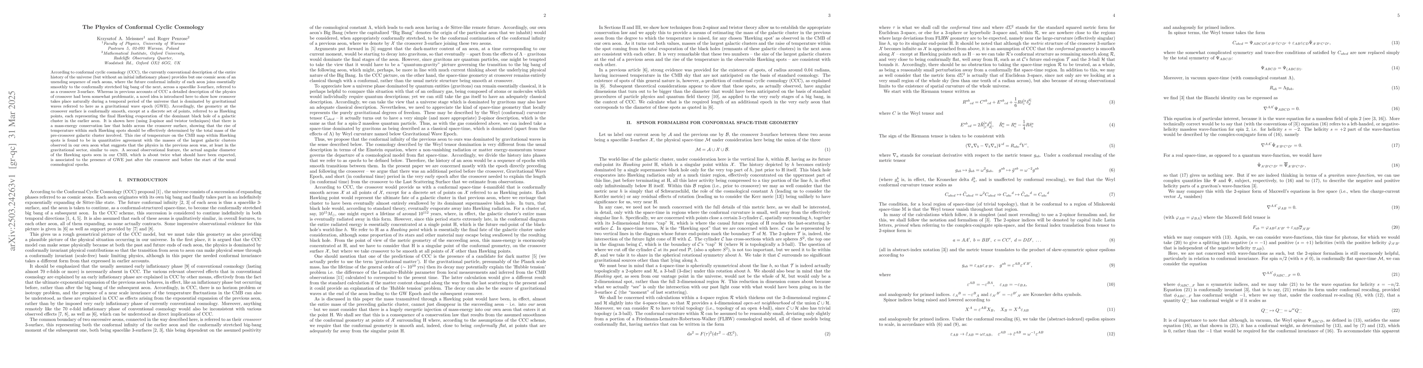 Thumbnail for The Physics of Conformal Cyclic Cosmology