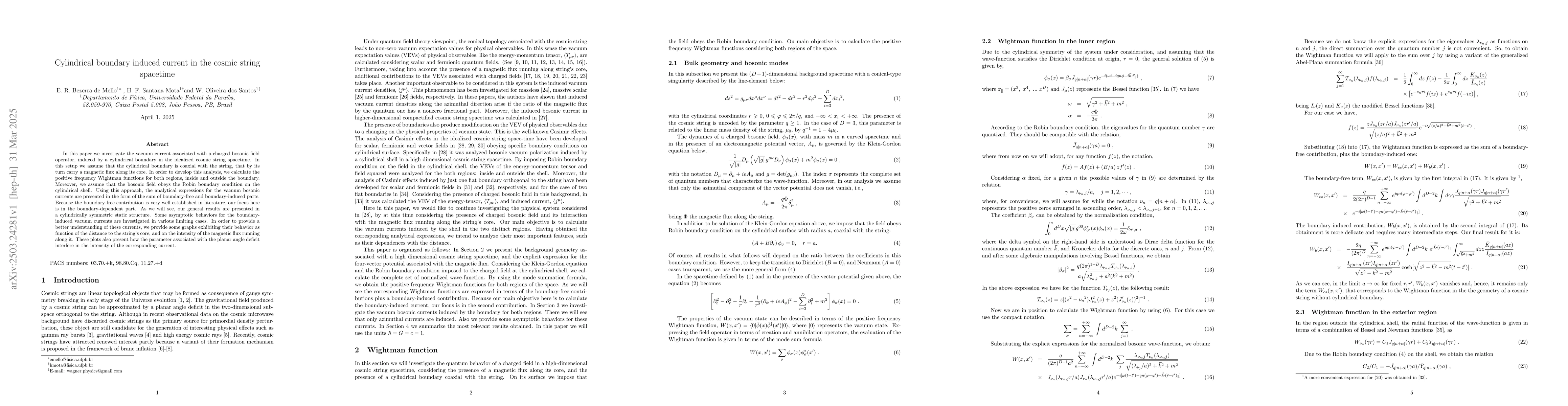 Thumbnail for Cylindrical boundary induced current in the cosmic string spacetime
