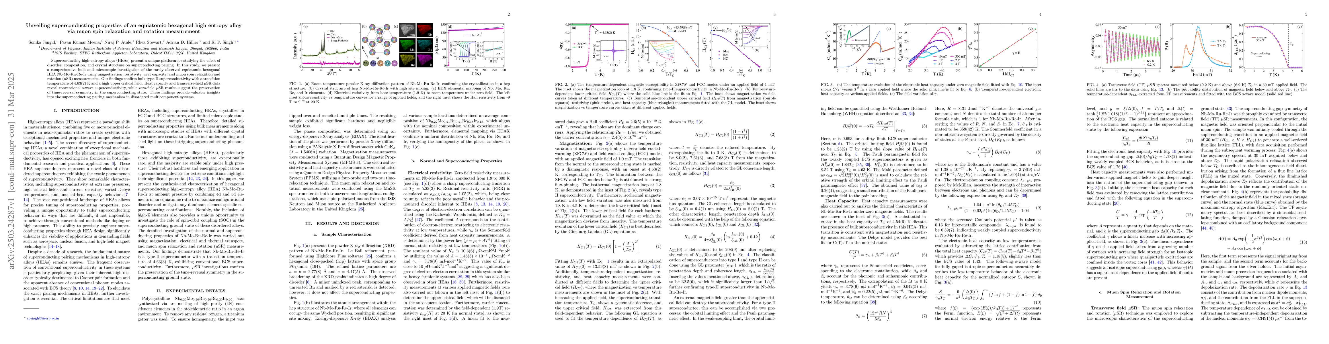 Thumbnail for Unveiling superconducting properties of an equiatomic hexagonal high
  entropy alloy via muon spin relaxation and rotation measurement