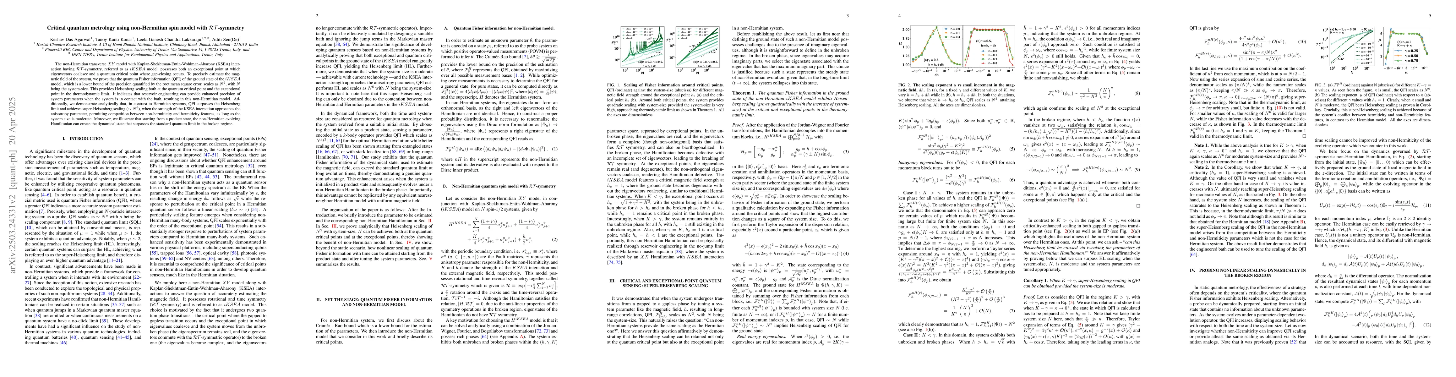 Thumbnail for Critical quantum metrology using non-Hermitian spin model with
  RT-symmetry