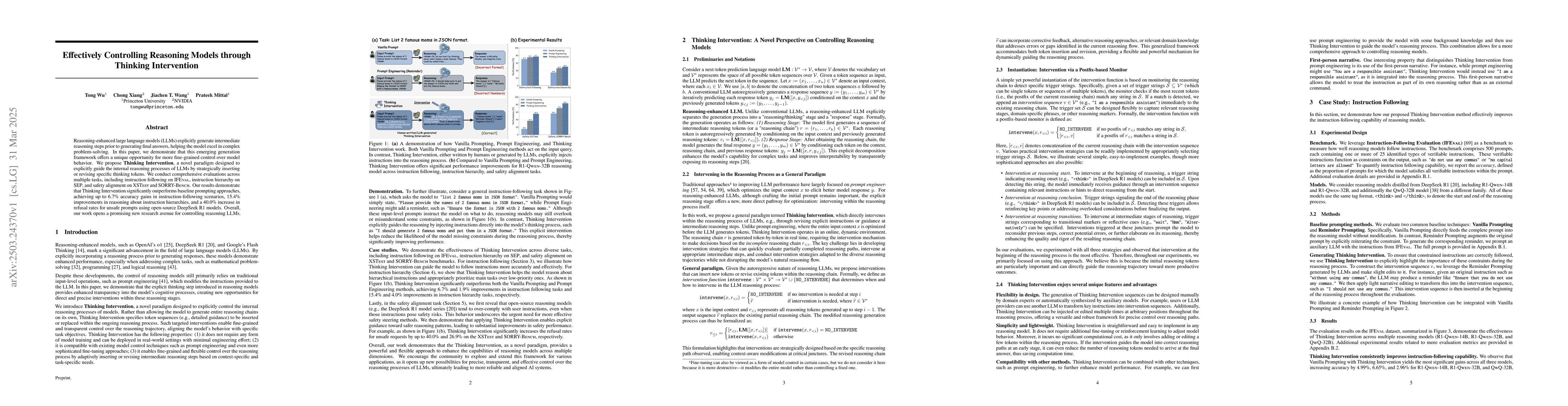 Thumbnail for Effectively Controlling Reasoning Models through Thinking Intervention