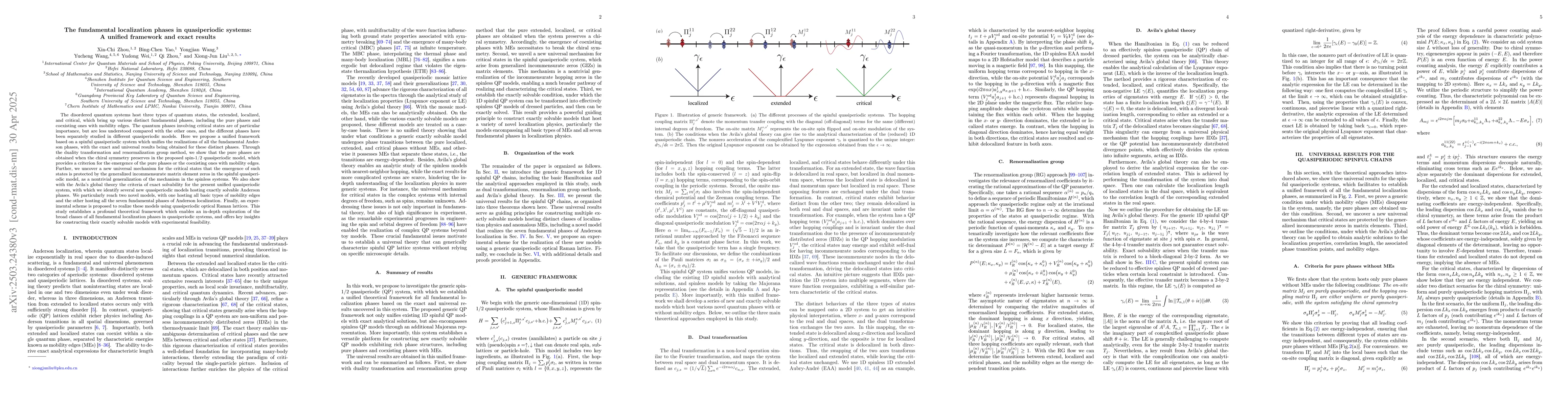 Thumbnail for The fundamental localization phases in quasiperiodic systems: A unified
  framework and exact results