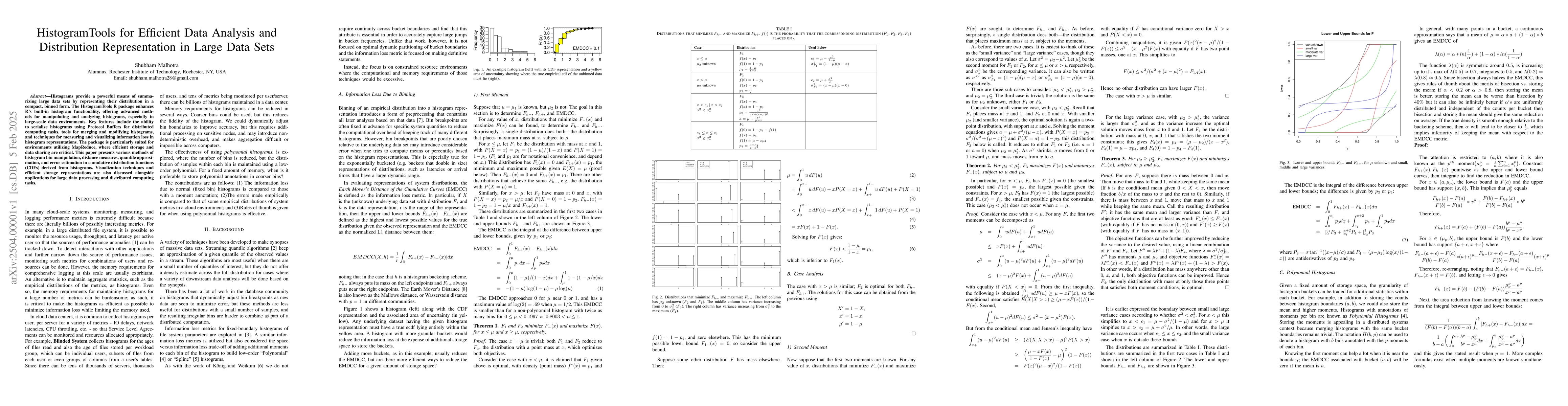 Thumbnail for HistogramTools for Efficient Data Analysis and Distribution
  Representation in Large Data Sets