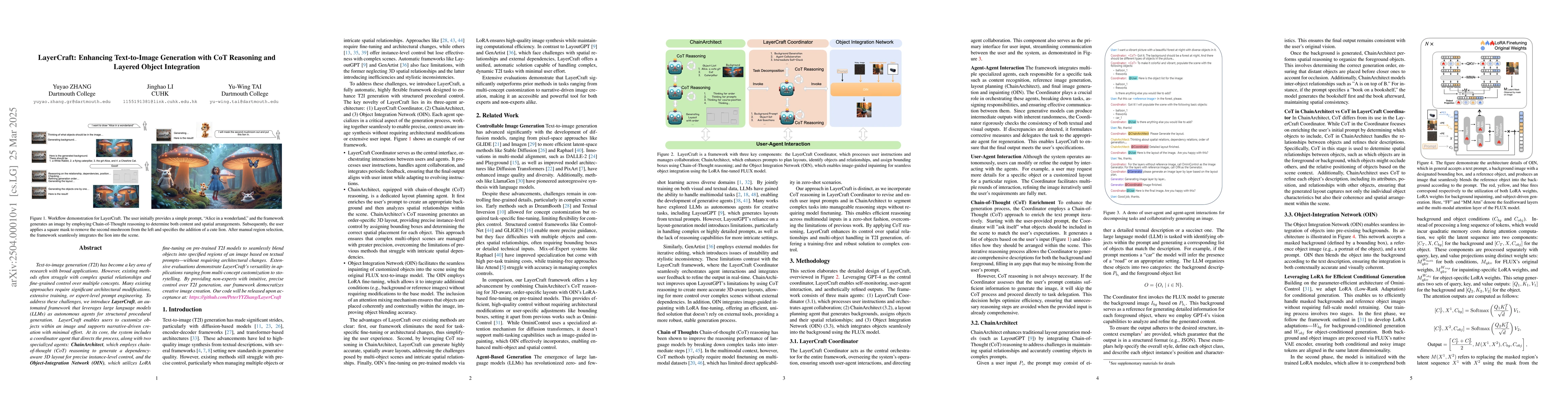 Thumbnail for LayerCraft: Enhancing Text-to-Image Generation with CoT Reasoning and
  Layered Object Integration