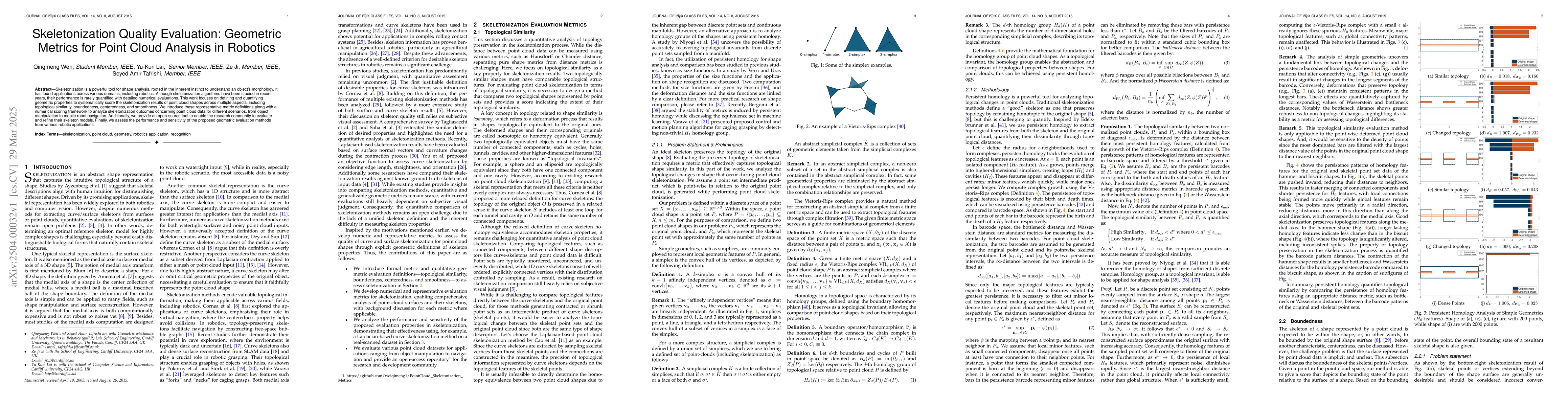 Thumbnail for Skeletonization Quality Evaluation: Geometric Metrics for Point Cloud
  Analysis in Robotics