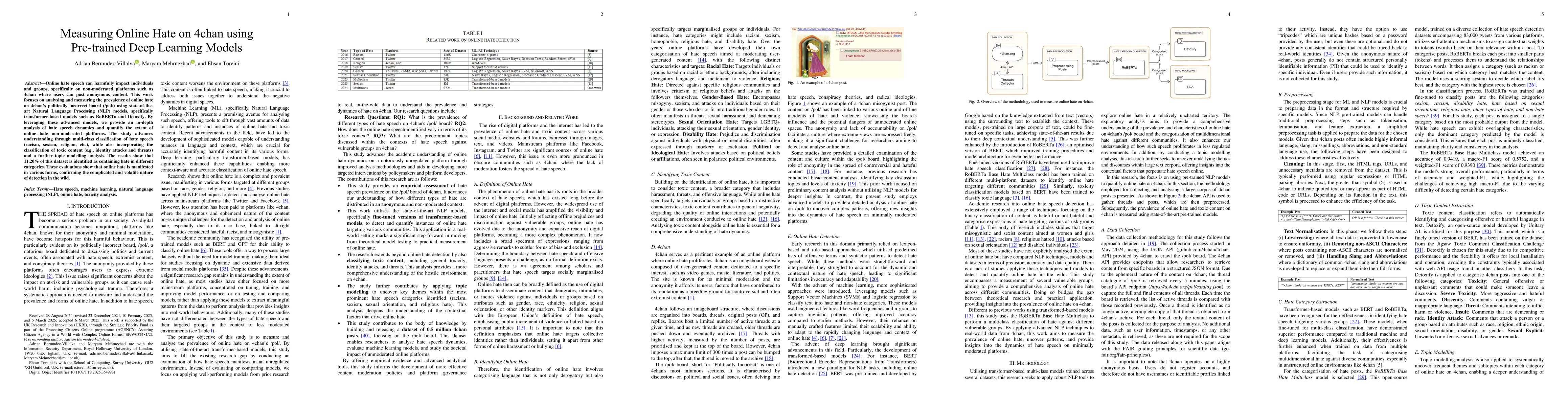 Thumbnail for Measuring Online Hate on 4chan using Pre-trained Deep Learning Models