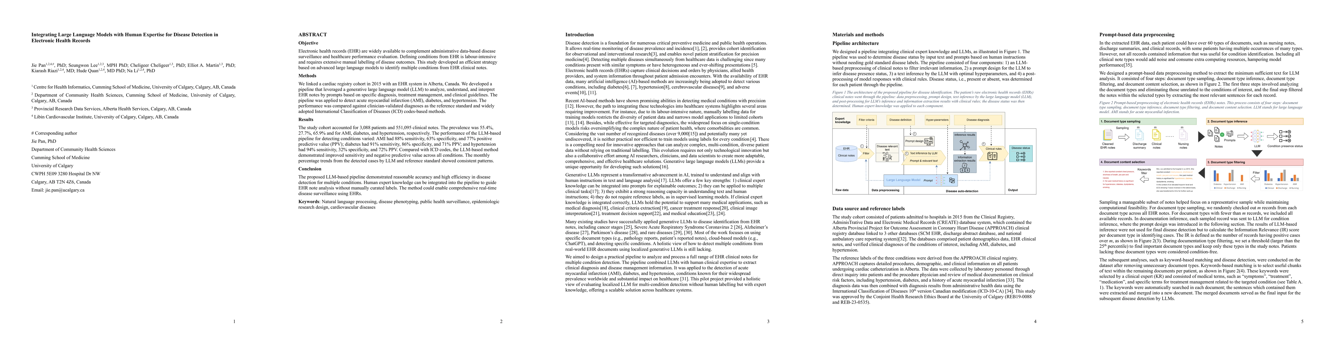 Thumbnail for Integrating Large Language Models with Human Expertise for Disease
  Detection in Electronic Health Records