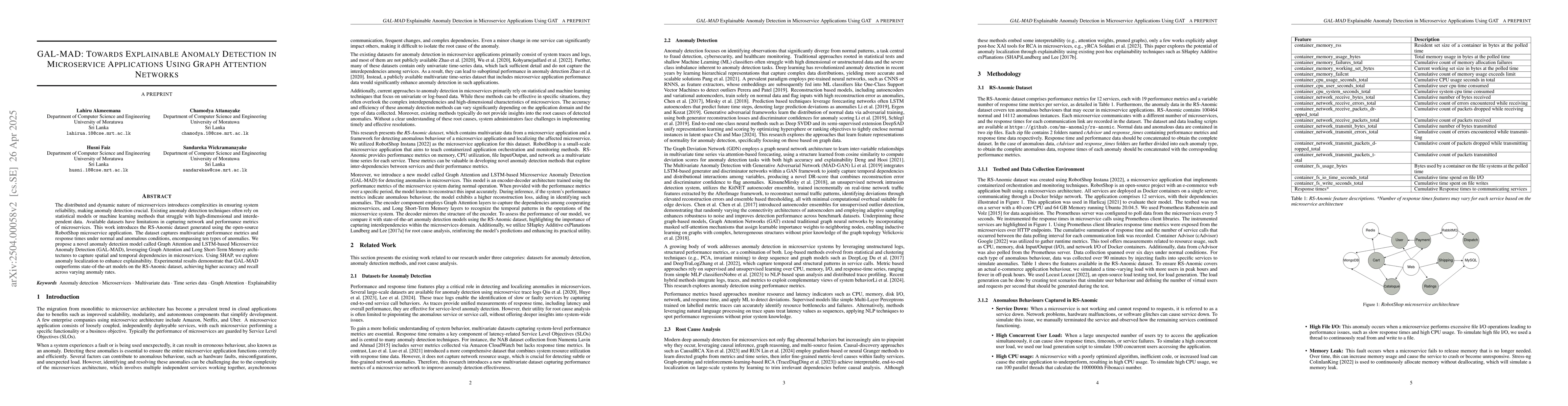 Thumbnail for GAL-MAD: Towards Explainable Anomaly Detection in Microservice
  Applications Using Graph Attention Networks