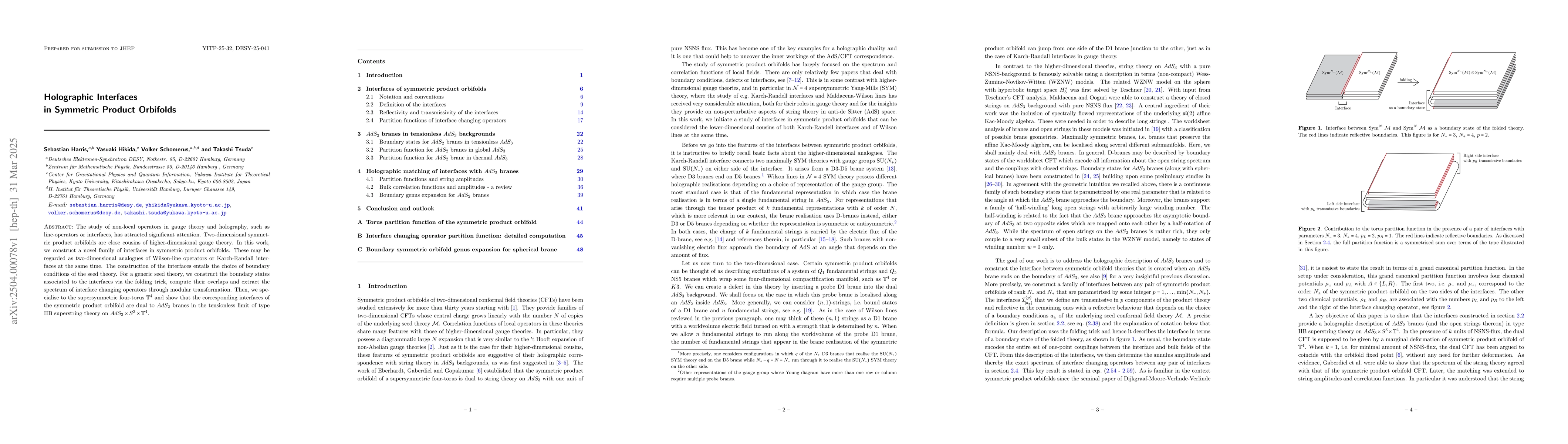Thumbnail for Holographic Interfaces in Symmetric Product Orbifolds