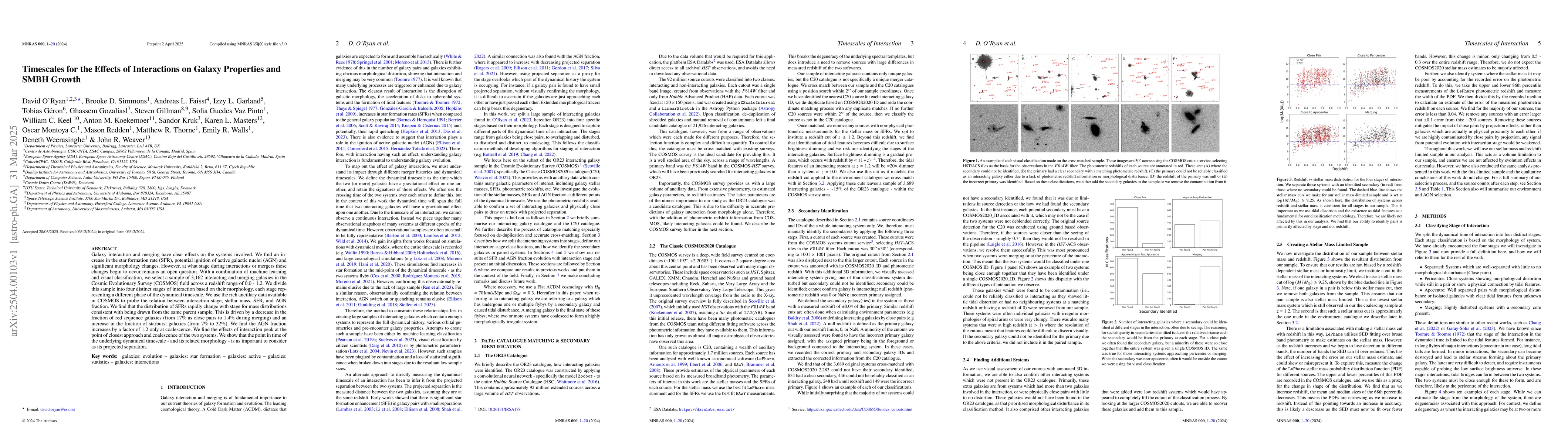 Thumbnail for Timescales for the Effects of Interactions on Galaxy Properties and SMBH
  Growth