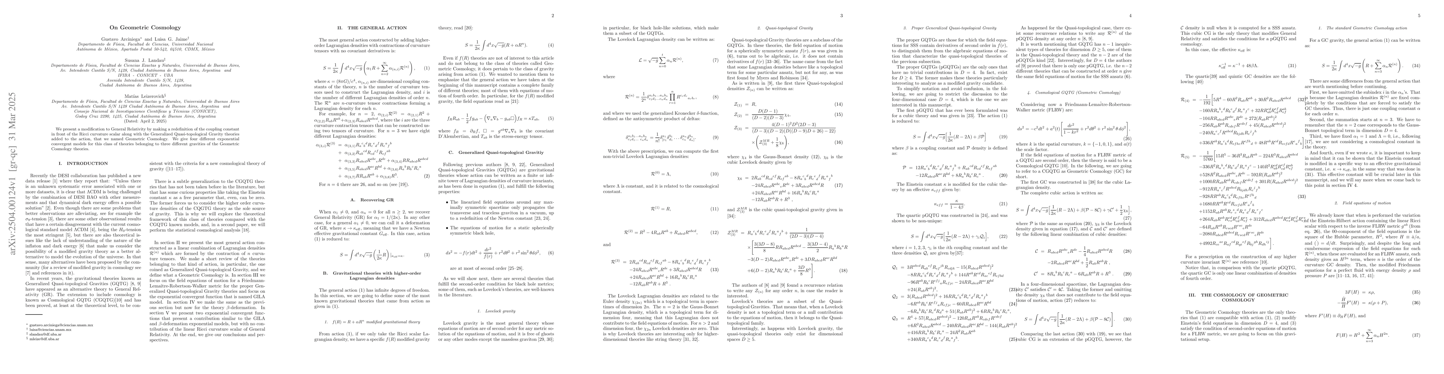 Thumbnail for On Geometric Cosmology