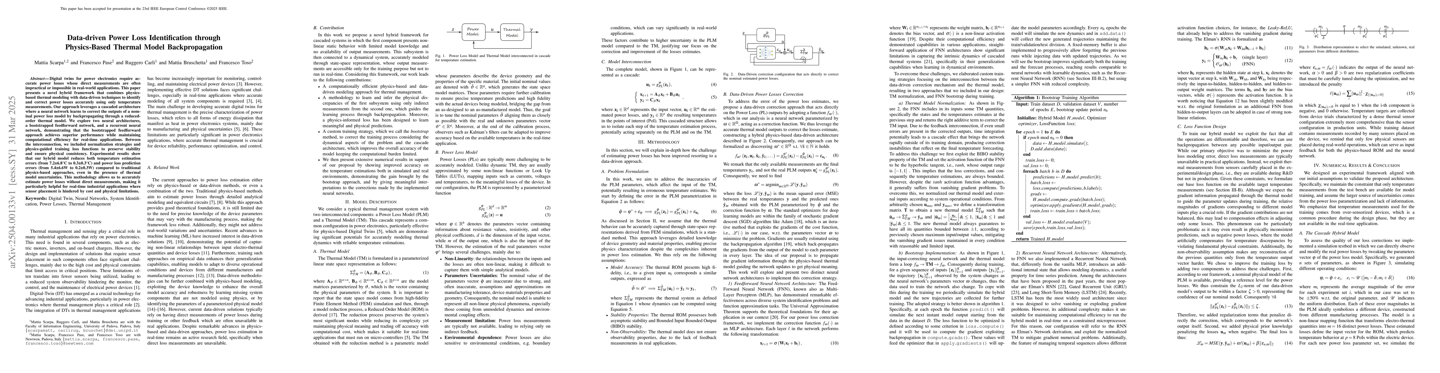 Thumbnail for Data-driven Power Loss Identification through Physics-Based Thermal
  Model Backpropagation