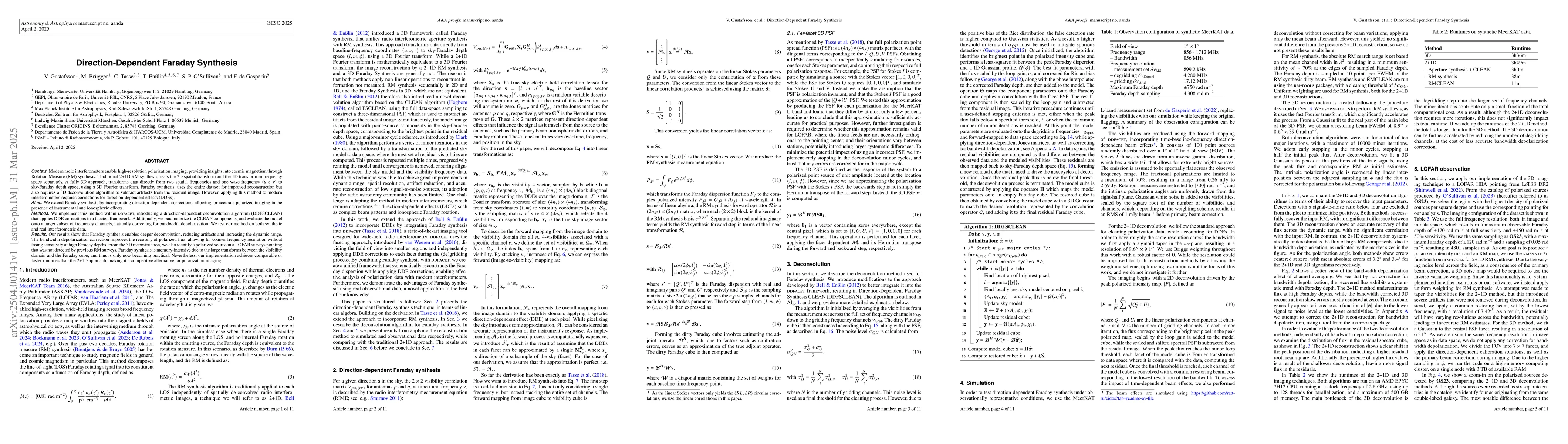 Thumbnail for Direction-Dependent Faraday Synthesis