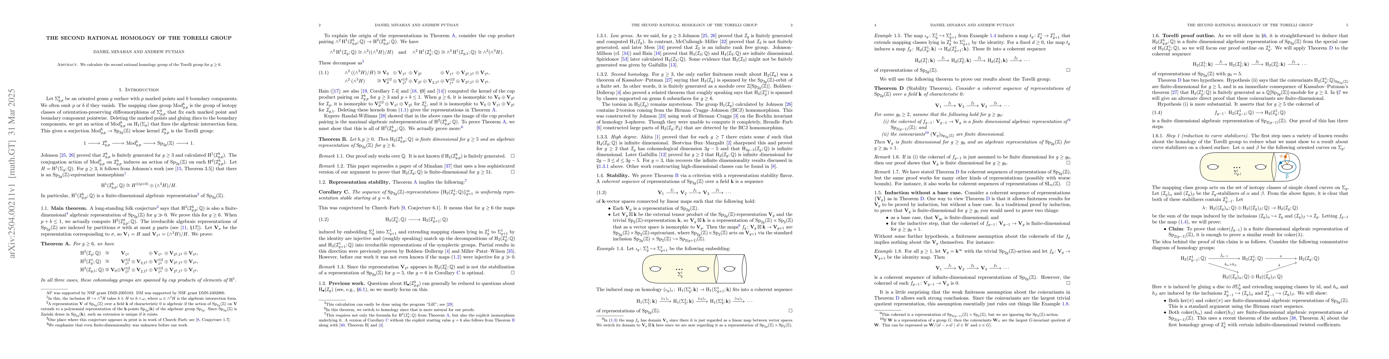 Thumbnail for The second rational homology of the Torelli group