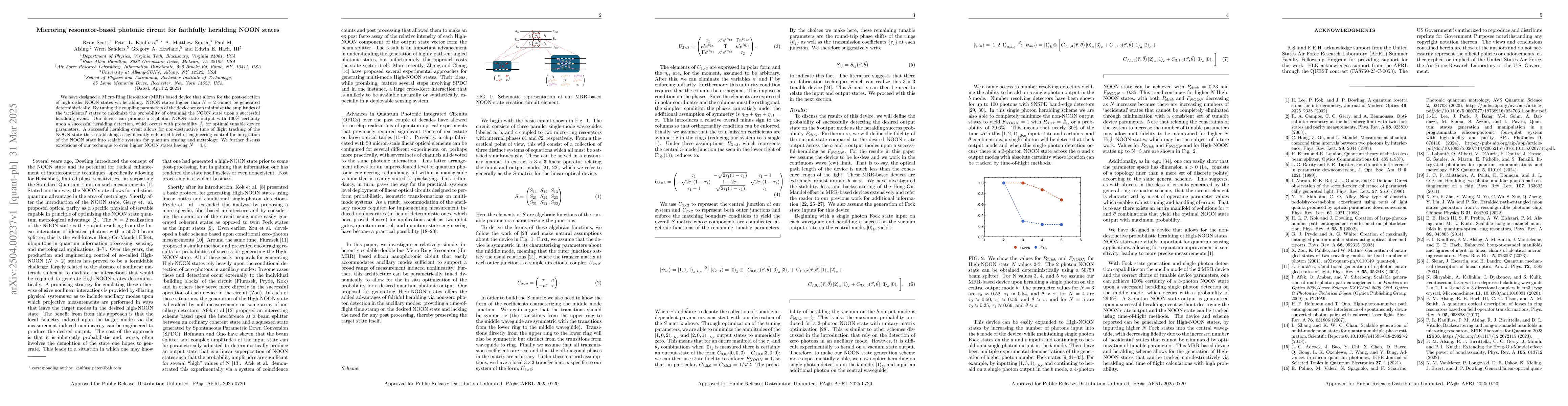 Thumbnail for Microring resonator-based photonic circuit for faithfully heralding NOON
  states