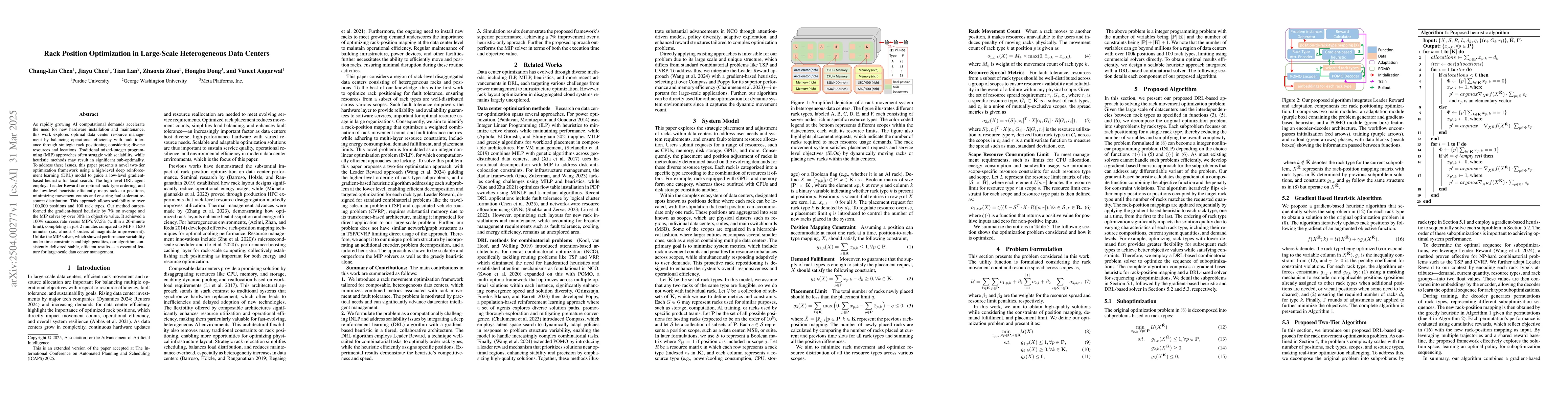 Thumbnail for Rack Position Optimization in Large-Scale Heterogeneous Data Centers