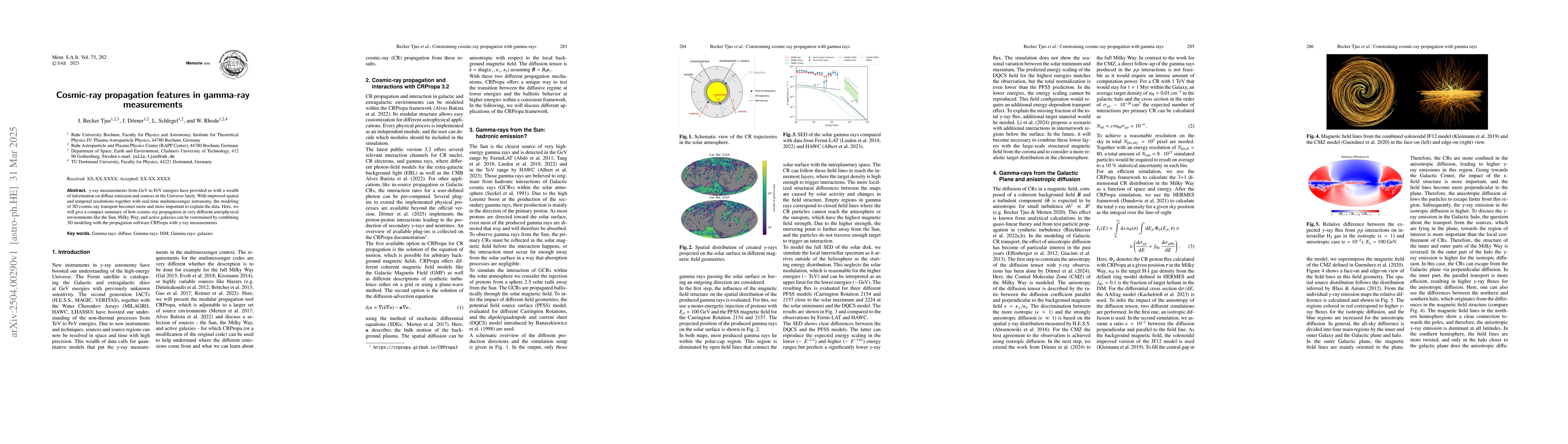 Thumbnail for Cosmic-ray propagation features in gamma-ray measurements