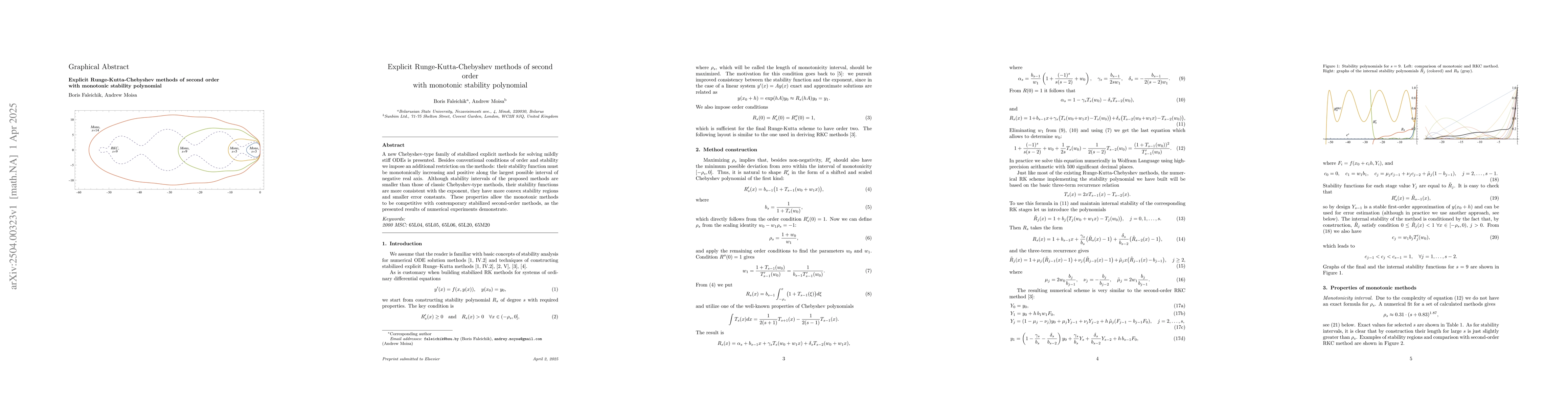 Thumbnail for Explicit Runge-Kutta-Chebyshev methods of second order with monotonic
  stability polynomial