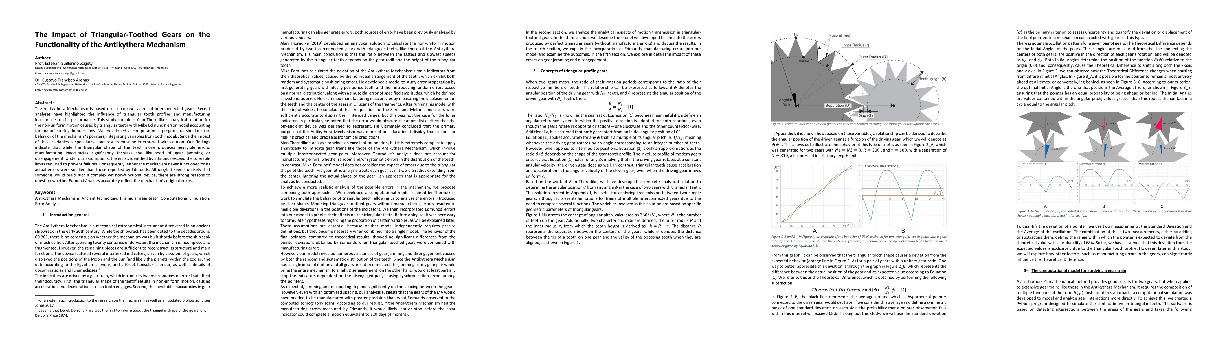 Thumbnail for The Impact of Triangular-Toothed Gears on the Functionality of the
  Antikythera Mechanism