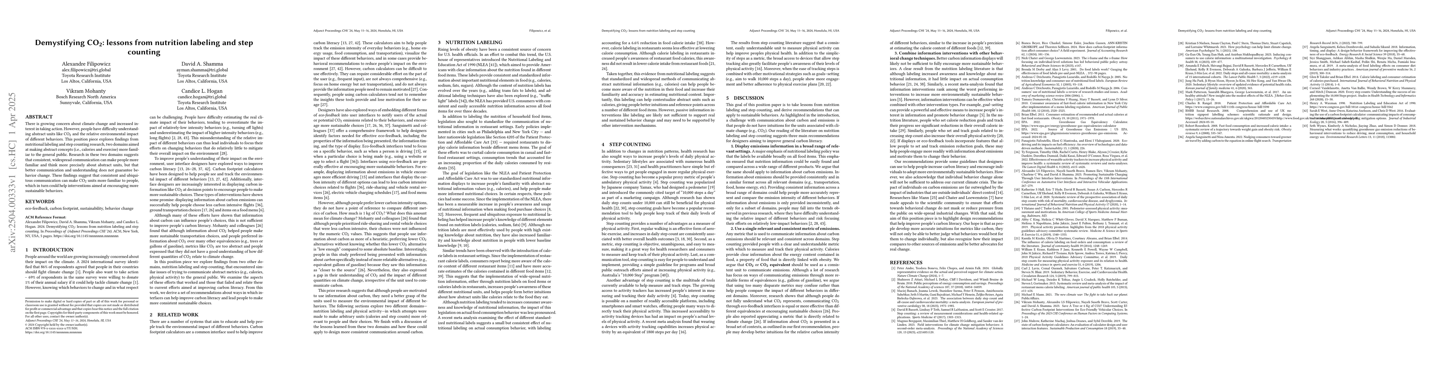 Thumbnail for Demystifying CO2: lessons from nutrition labeling and step counting