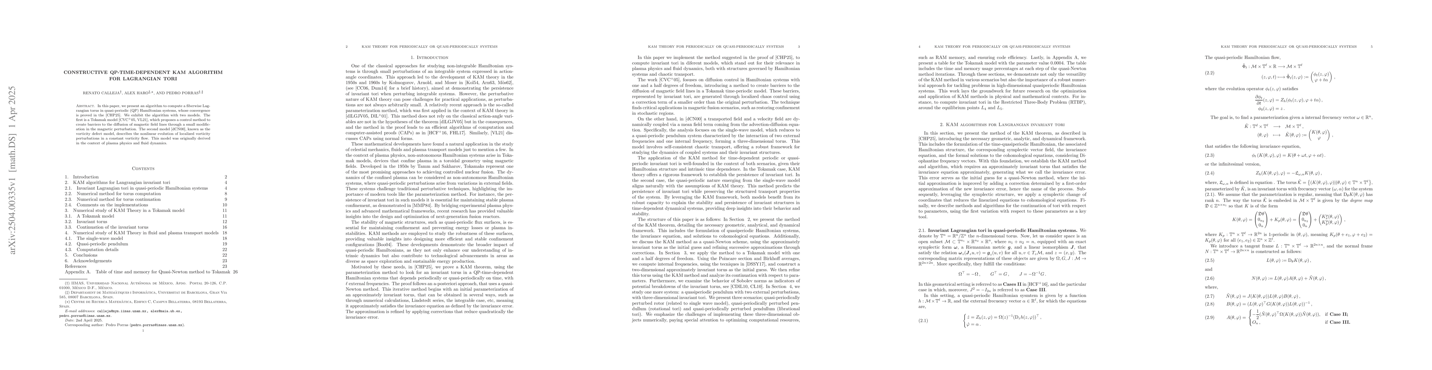 Thumbnail for Constructive QP-Time-dependent KAM Algorithm for Lagrangian Tori