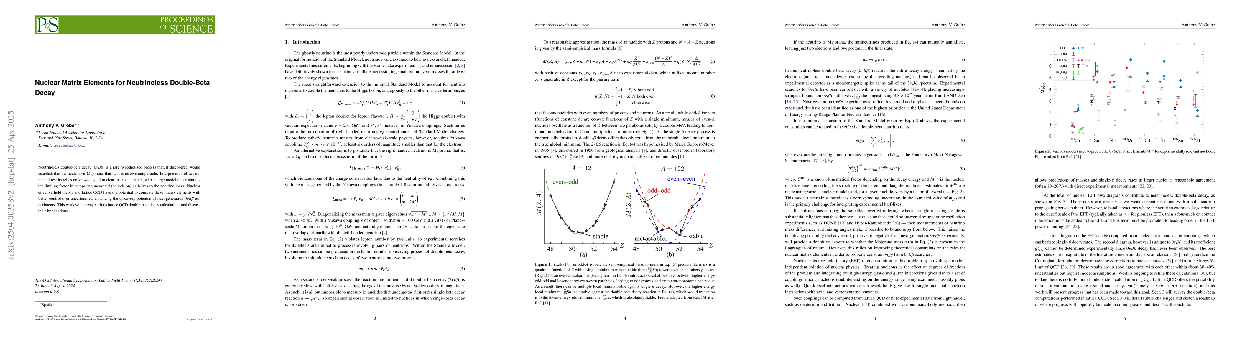 Thumbnail for Nuclear Matrix Elements for Neutrinoless Double-Beta Decay
