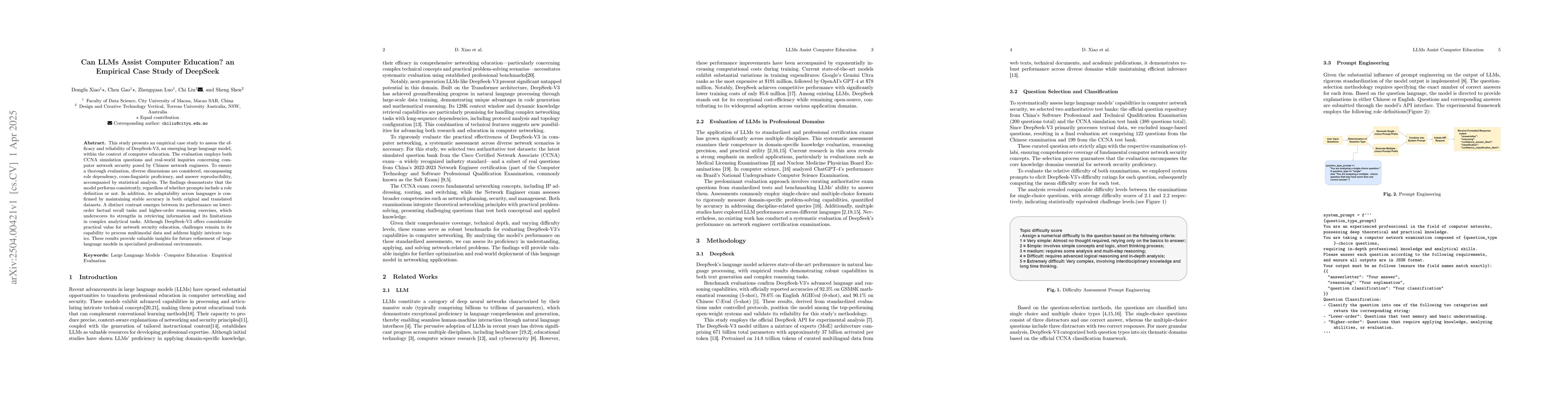 Thumbnail for Can LLMs Assist Computer Education? an Empirical Case Study of DeepSeek