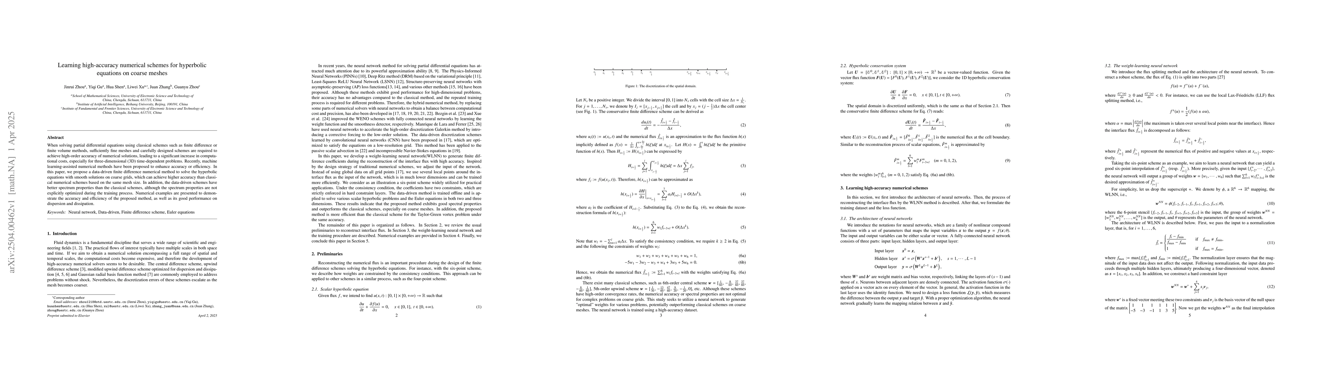 Thumbnail for Learning high-accuracy numerical schemes for hyperbolic equations on
  coarse meshes
