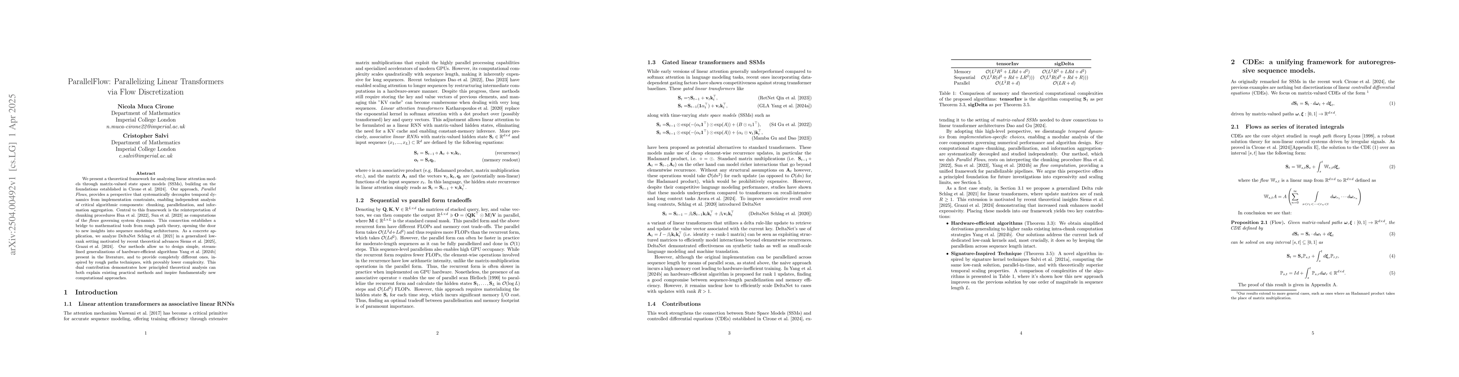 Thumbnail for ParallelFlow: Parallelizing Linear Transformers via Flow Discretization