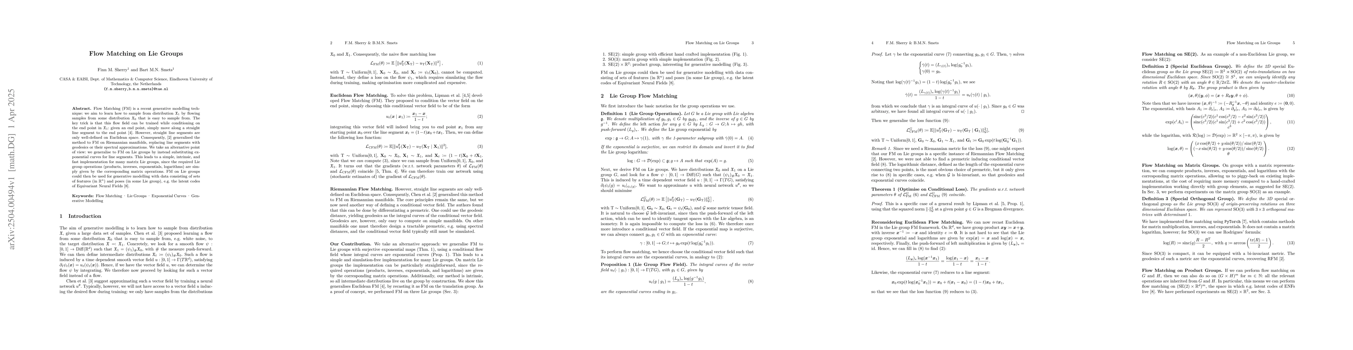Thumbnail for Flow Matching on Lie Groups