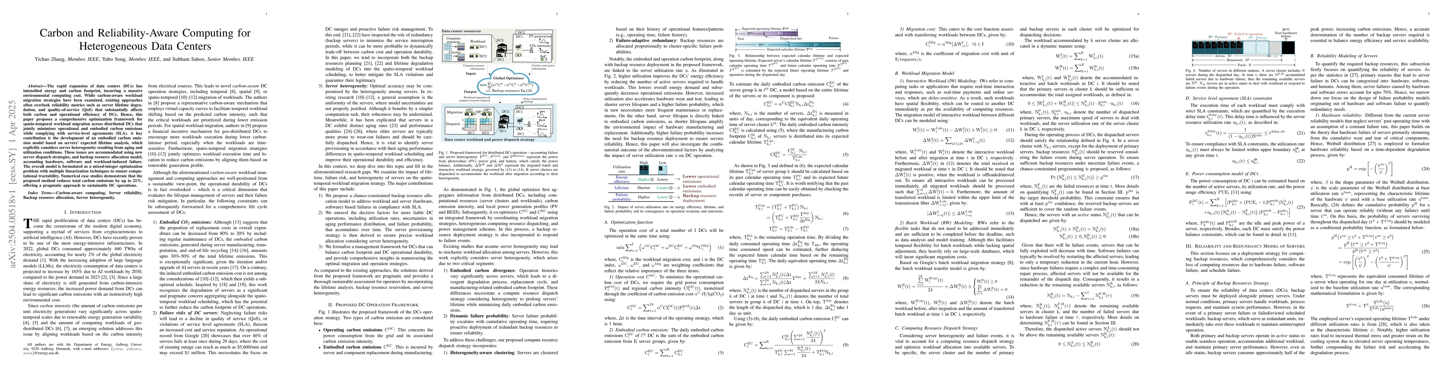 Thumbnail for Carbon and Reliability-Aware Computing for Heterogeneous Data Centers