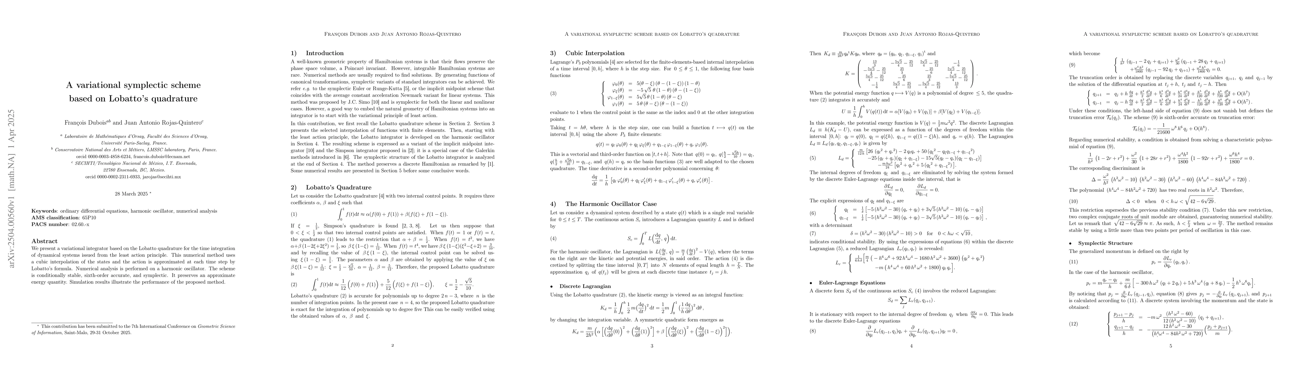Thumbnail for A variational symplectic scheme based on Lobatto's quadrature
