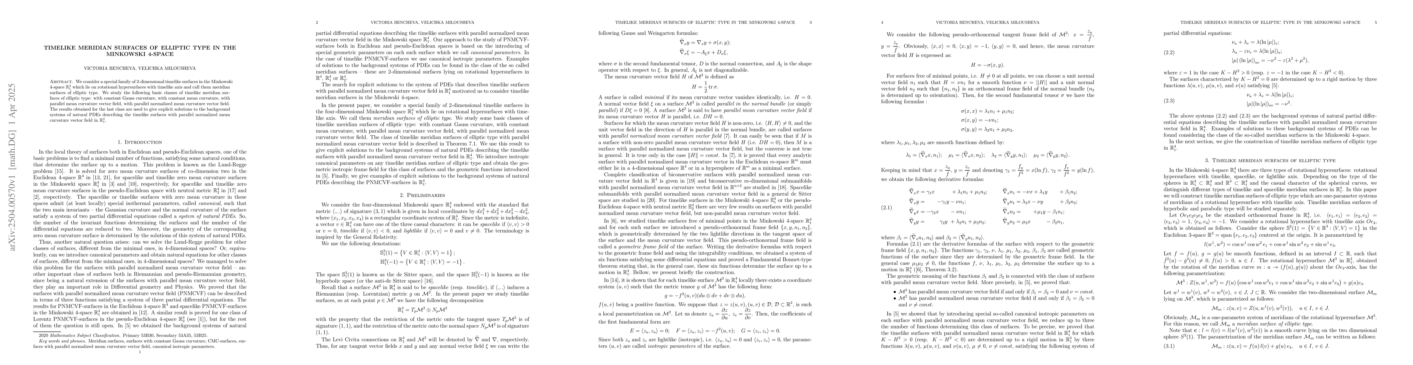 Thumbnail for Timelike Meridian Surfaces of Elliptic type in the Minkowski 4-Space