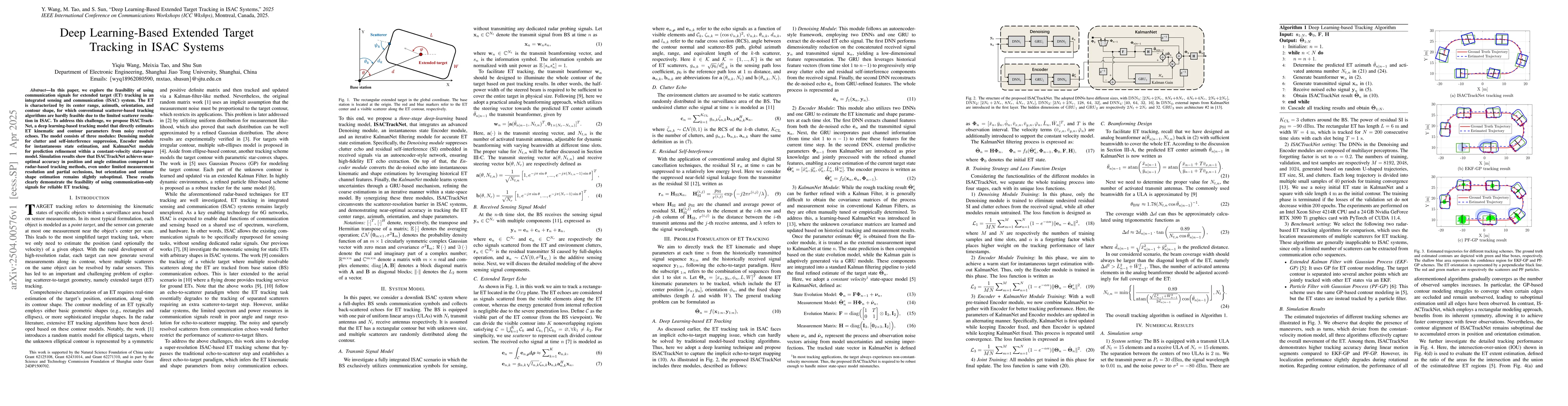 Thumbnail for Deep Learning-Based Extended Target Tracking in ISAC Systems
