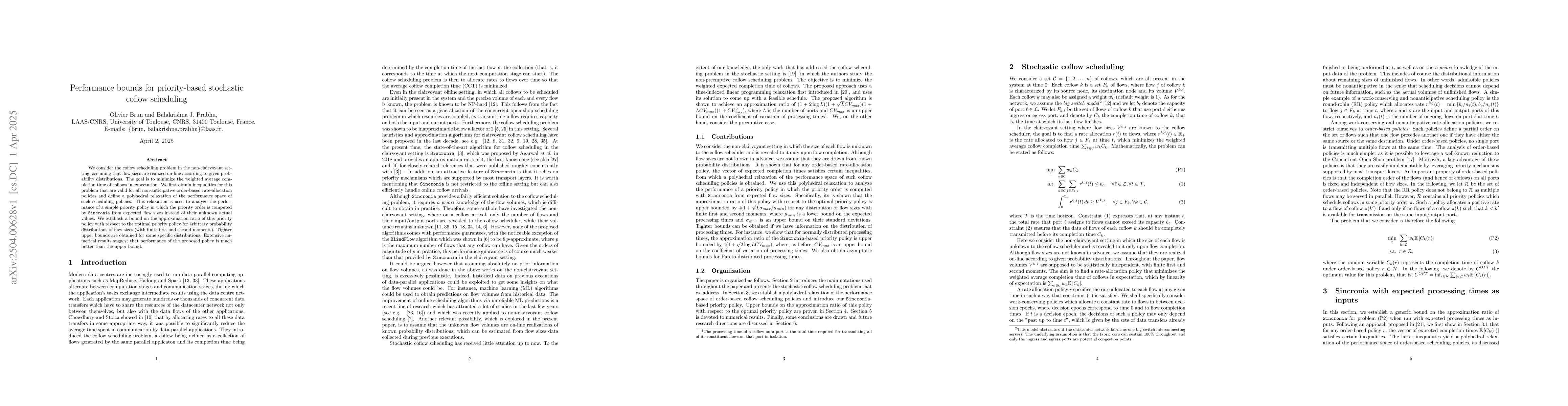 Thumbnail for Performance bounds for priority-based stochastic coflow scheduling