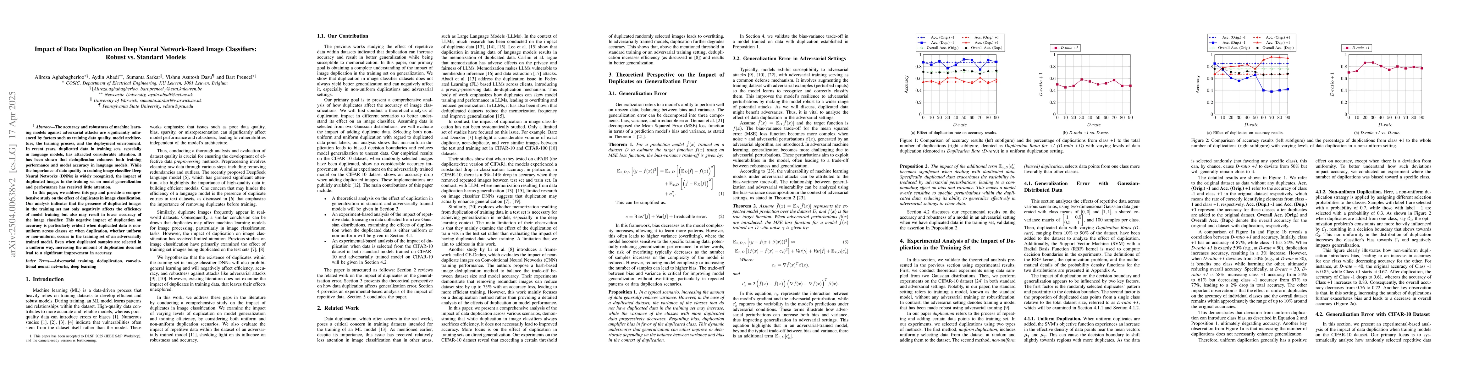 Thumbnail for Impact of Data Duplication on Deep Neural Network-Based Image
  Classifiers: Robust vs. Standard Models