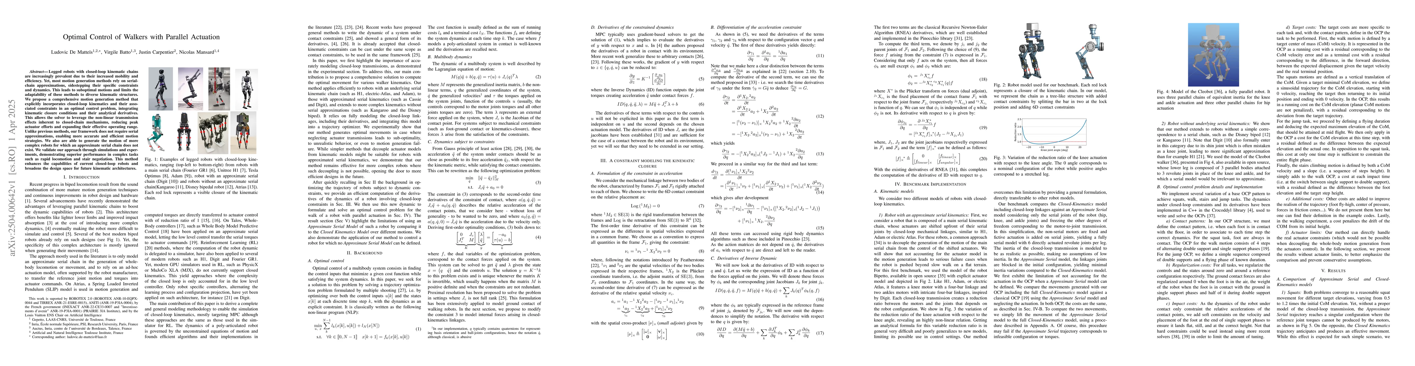 Thumbnail for Optimal Control of Walkers with Parallel Actuation