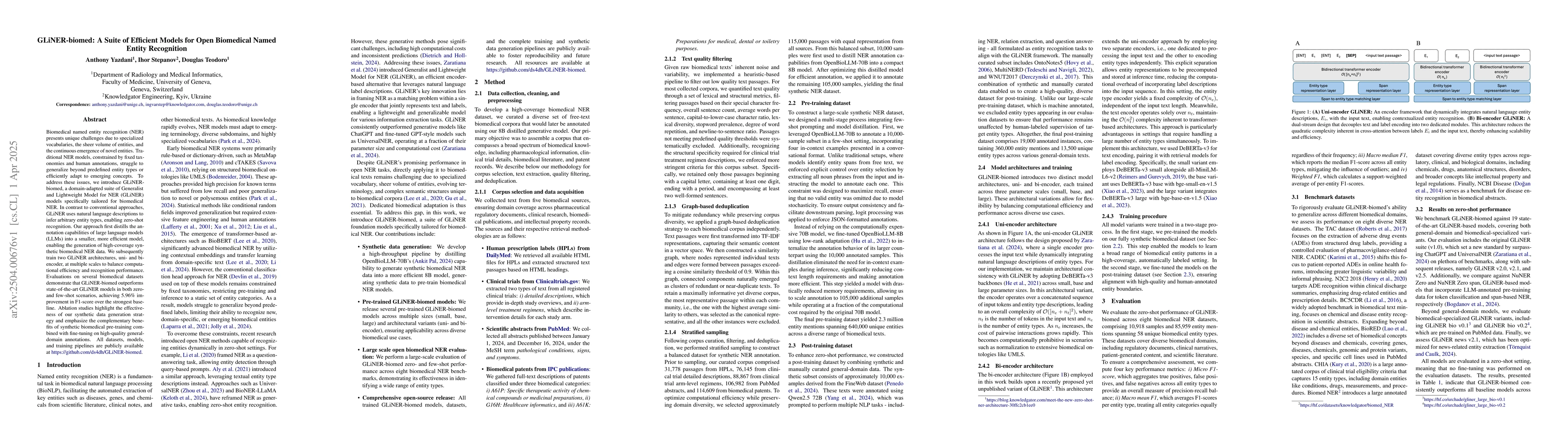 Thumbnail for GLiNER-biomed: A Suite of Efficient Models for Open Biomedical Named
  Entity Recognition