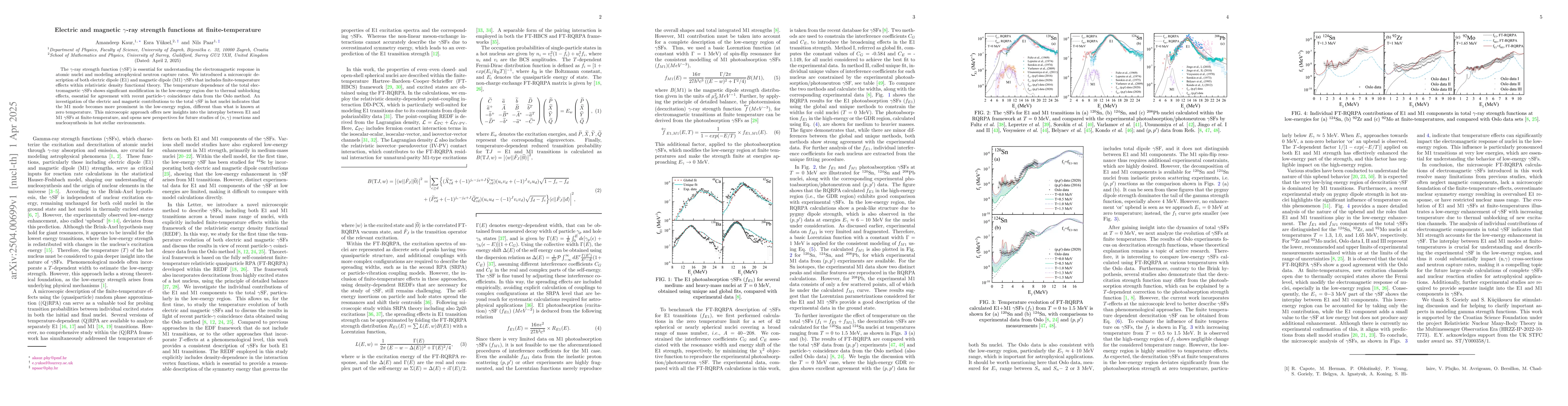 Thumbnail for Electric and magnetic $γ$-ray strength functions at
  finite-temperature
