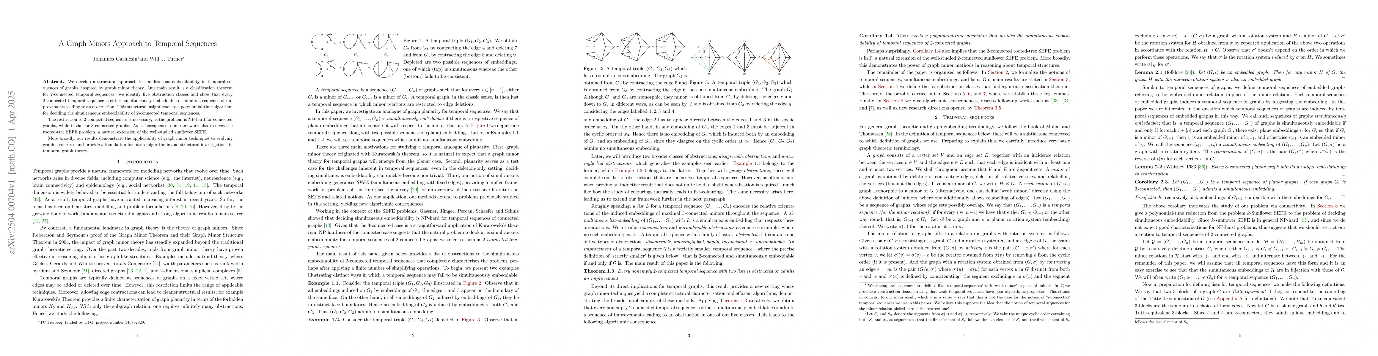 Thumbnail for A Graph Minors Approach to Temporal Sequences