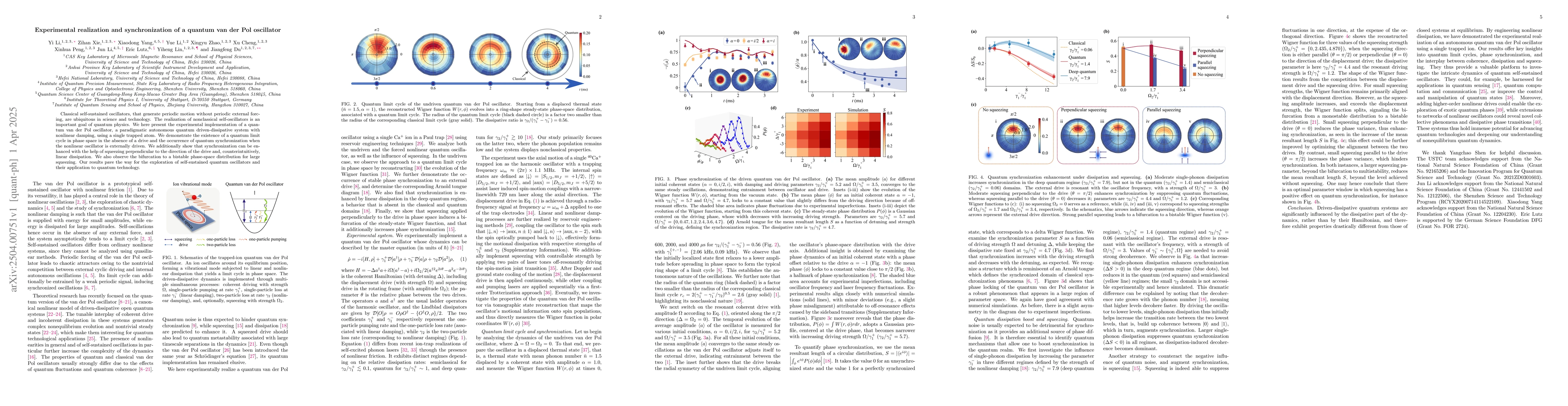 Thumbnail for Experimental realization and synchronization of a quantum van der Pol
  oscillator