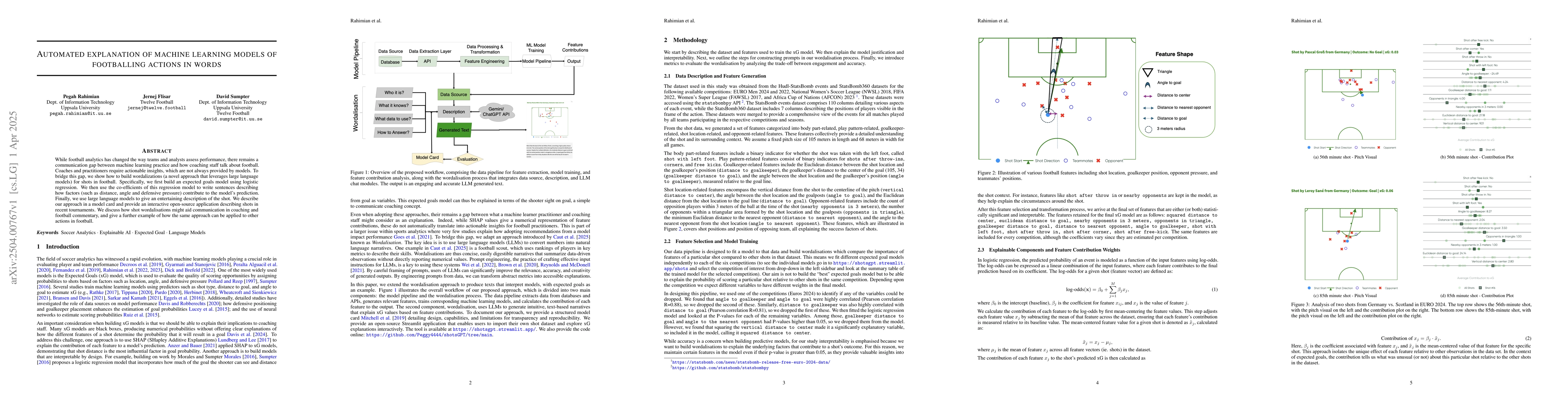 Thumbnail for Automated Explanation of Machine Learning Models of Footballing Actions
  in Words