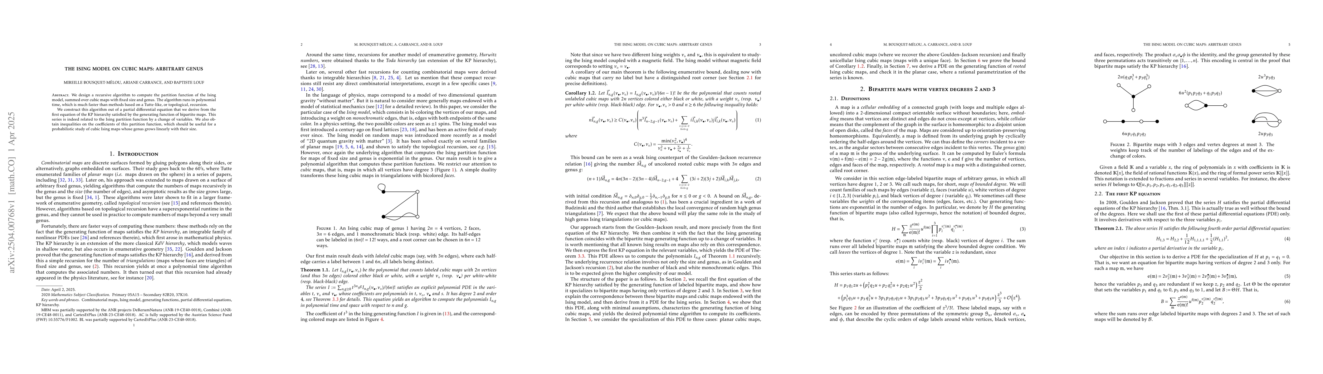 Thumbnail for The Ising model on cubic maps: arbitrary genus