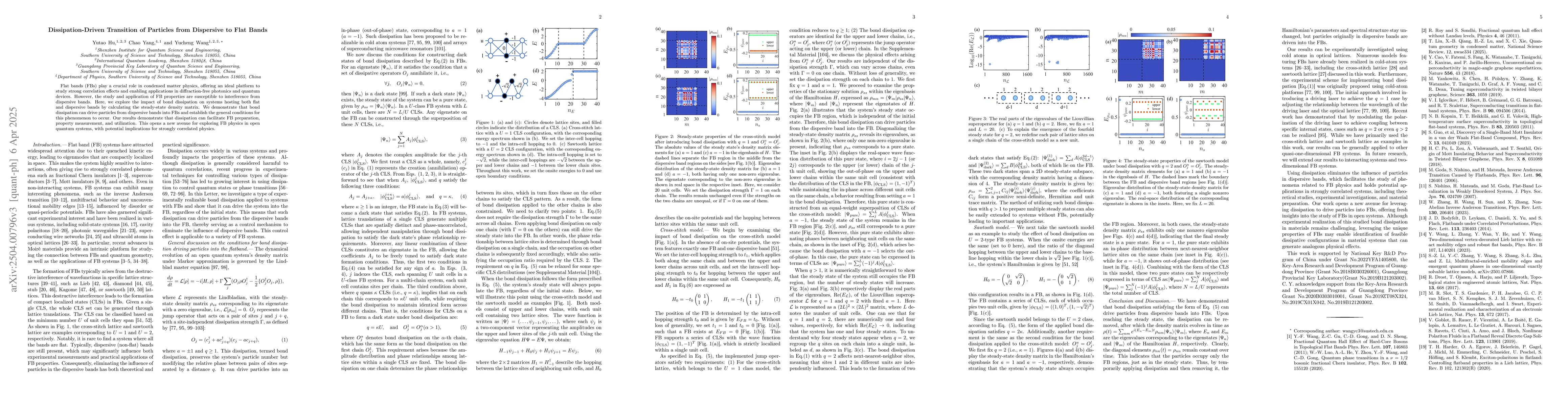 Thumbnail for Dissipation-Driven Transition of Particles from Dispersive to Flat Bands