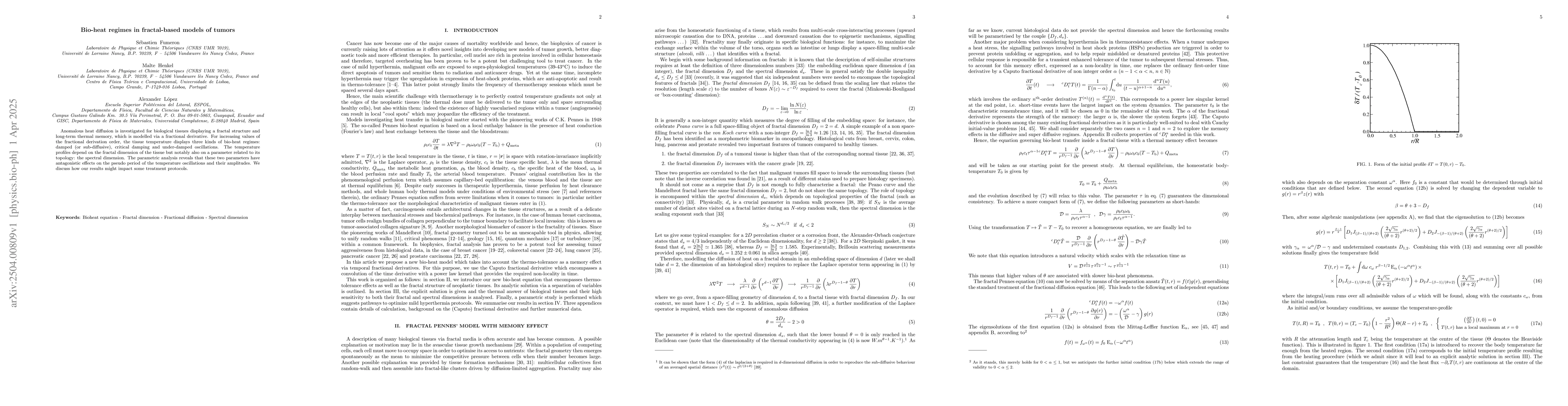 Thumbnail for Bio-heat regimes in fractal-based models of tumors