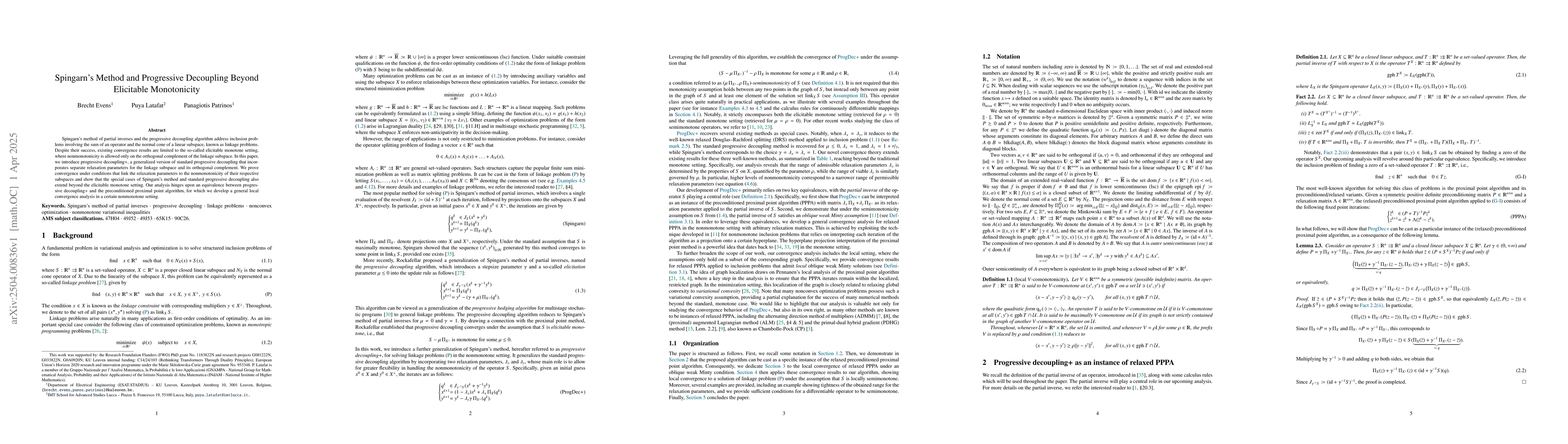 Thumbnail for Spingarn's Method and Progressive Decoupling Beyond Elicitable
  Monotonicity
