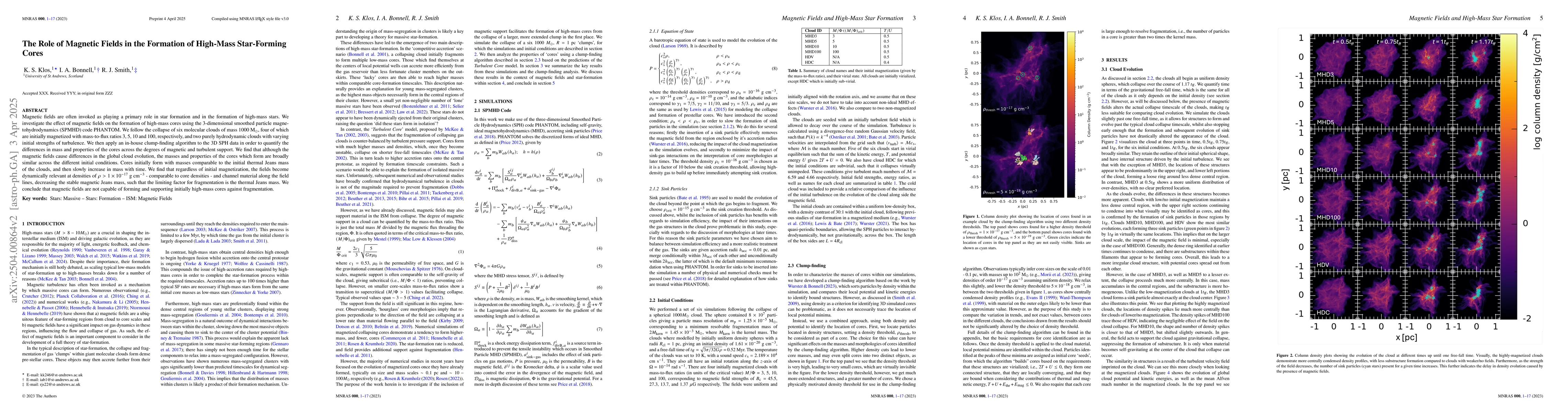 Thumbnail for The Role of Magnetic Fields in the Formation of High-Mass Star-Forming
  Cores